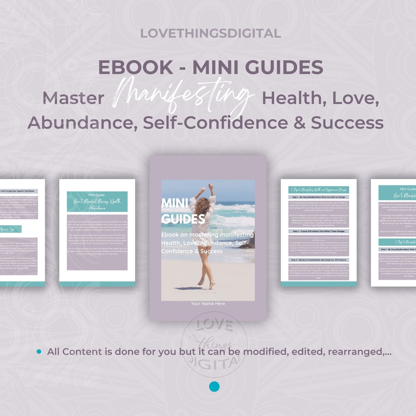 Manifestation Pack - Planner, eBook, Workbook Coaching Template