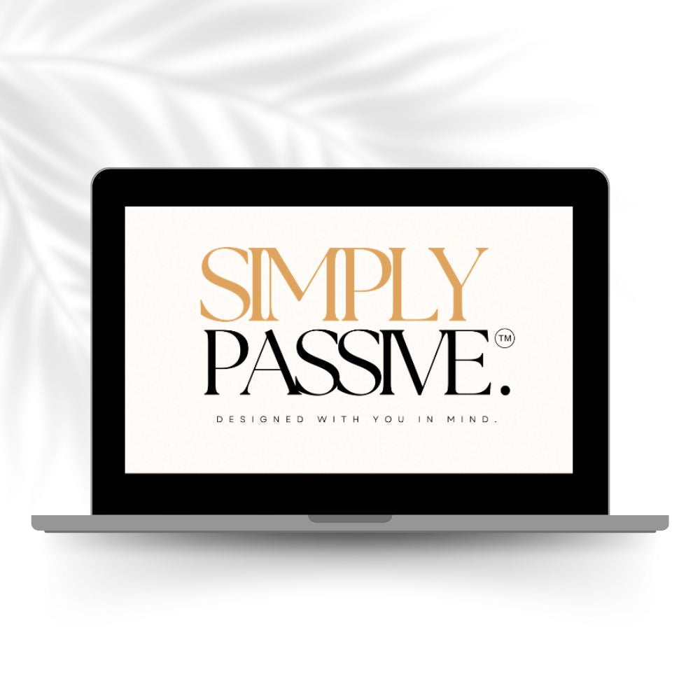 Digital Course With MRR, SIMPLY PASSIVE